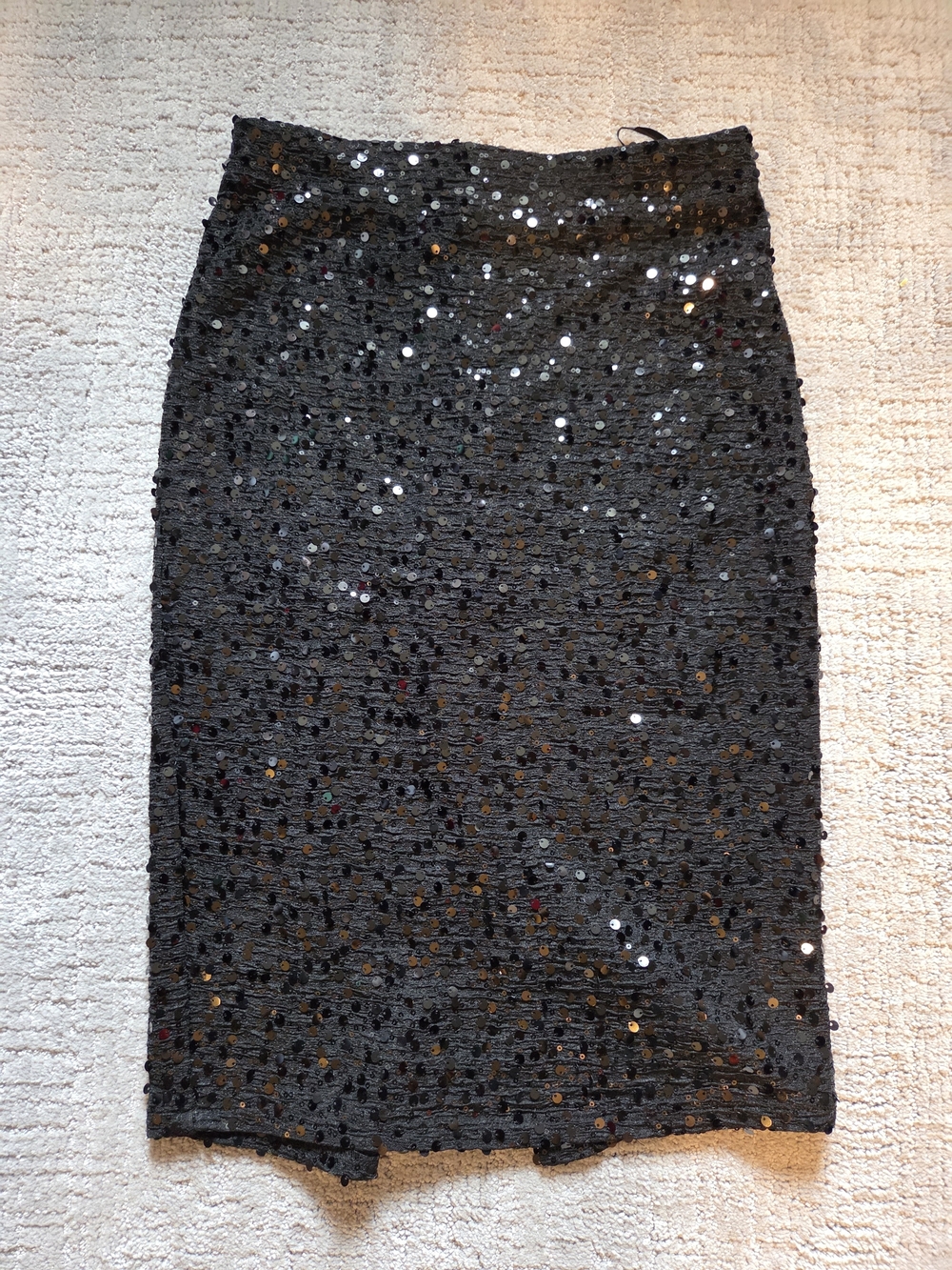 She + Sky Black Sequin Pencil Skirt